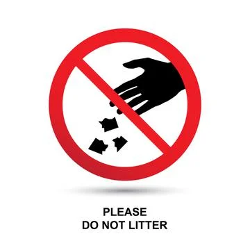 Do not litter sign vector illustration concept Stock Illustration