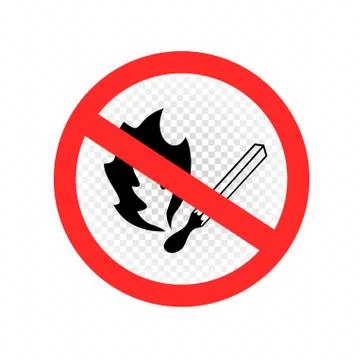 Do not make fire sign icon transparent Stock Illustration