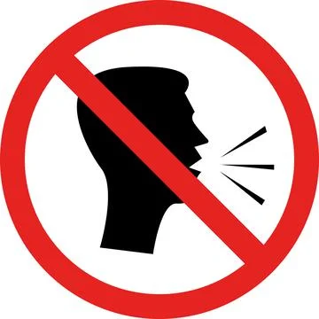 Do not make noise sign. Illustrazione stock
