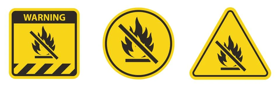 Do not make a spark on white background Stock Illustration