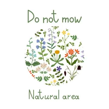Do not mow illustration Illustrazione stock