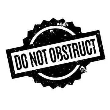 Do Not Obstruct rubber stamp Stock Illustration