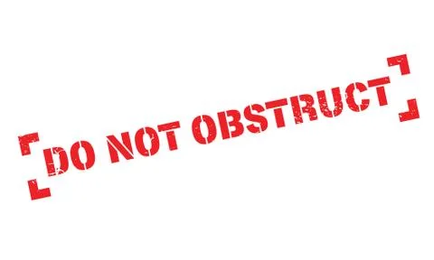 Do Not Obstruct rubber stamp Stock Illustration