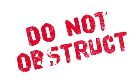 Do Not Obstruct rubber stamp Stock Illustration