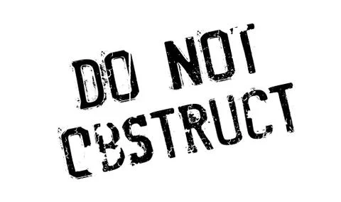 Do Not Obstruct rubber stamp Stock Illustration