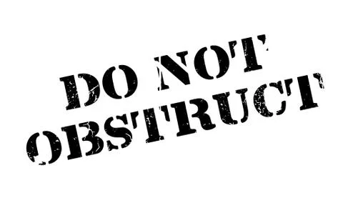 Do Not Obstruct rubber stamp Stock Illustration