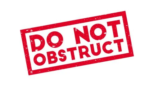 Do Not Obstruct rubber stamp Stock Illustration
