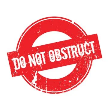 Do Not Obstruct rubber stamp Stock Illustration