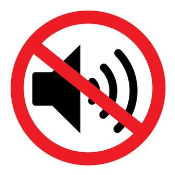 Do not open black audio speaker mute volume or music speaker volume Stock Illustration