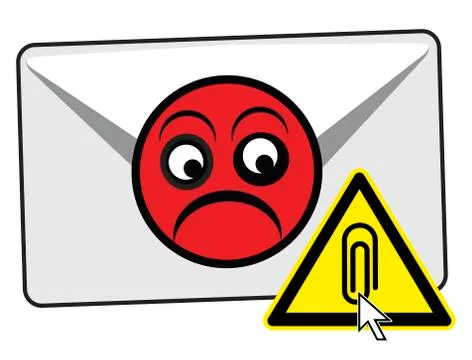 Do not Open Email Attachments Illustrazione stock