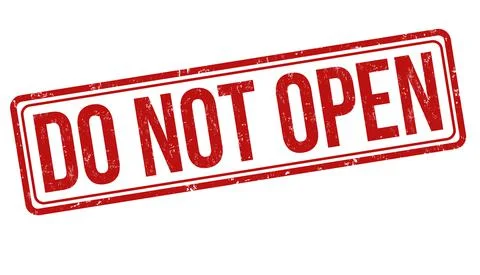 Do not open grunge rubber stamp Stock Illustration