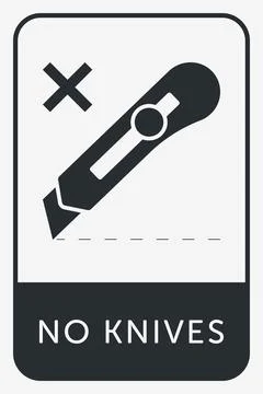 Do Not Open With Knife. Protective Packaging Instruction. Packaging Symbol... Stock Illustration