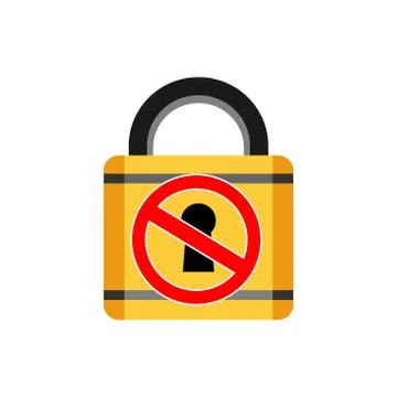 Do not open. Locked out. Padlock Stock Illustration