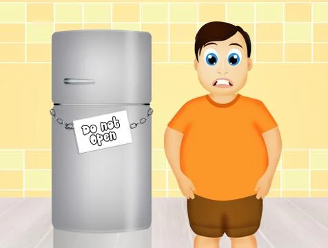 Do not open the refrigerator Stock Illustration