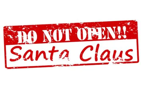 Do not open Santa Claus Stock Illustration