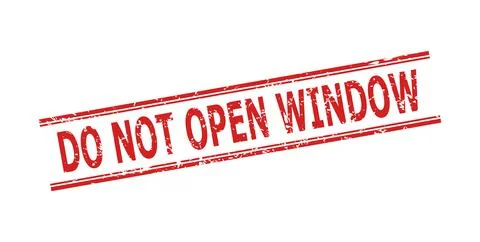 DO NOT OPEN WINDOW Watermark with Unclean Style and Double Parallel Lines 스톡 일러스트