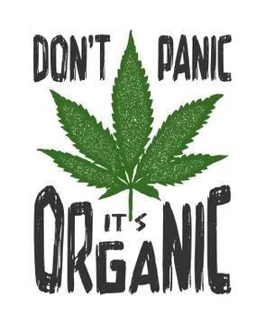 Do not panic it is organic t shirt and apparel trendy design with simple Stock Illustration