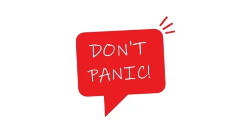 DO NOT PANIC text. Speach bubble with words. Dont panic. Stock Footage 141935861