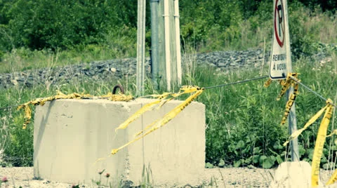 Do not park, do not cross Stock Footage 24709043