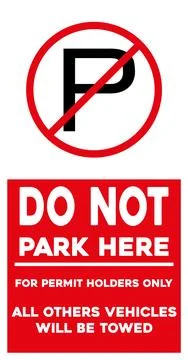 Do not park here Stock Illustration