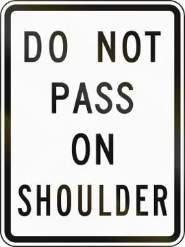 Do Not Pass On Shoulder Stock Illustration