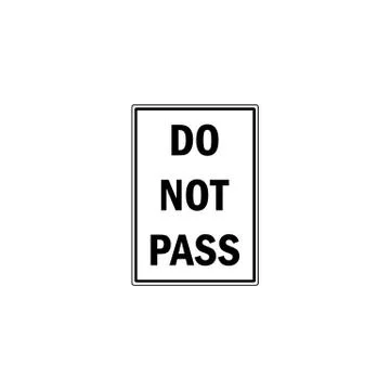 Do Not Pass Sign Stock Illustration