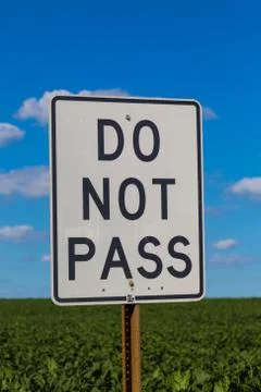 Do Not Pass Traffic Warning Stock Photos