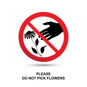 Do not pick the flower vector concept. Stock Illustration