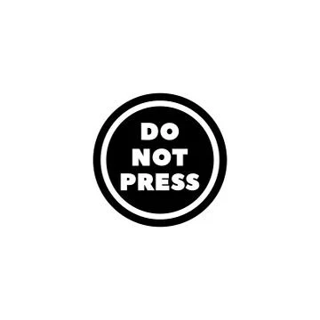 Do Not Press Button Flat Vector Icon Stock Illustration