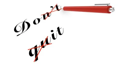 Do not quit concept Illustrazione stock
