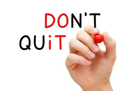 Do Not Quit Do It Concept Stockfoto's