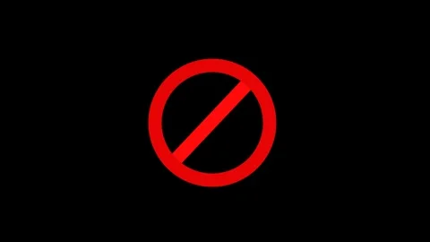Do not red warning sign, prohibition mark, no entry forbidden icon. restriction, Video stock 297604493