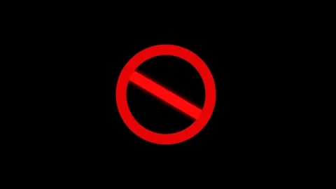 Do not red warning sign, prohibition mark, no entry forbidden icon. restriction, Stock Footage 297604519