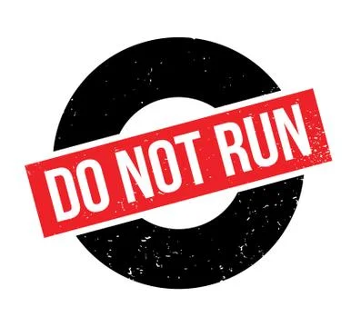 Do Not Run rubber stamp Ilustración de archivo