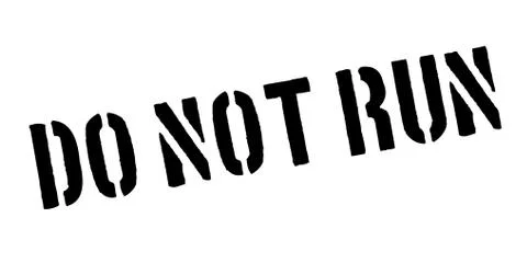 Do Not Run rubber stamp Ilustración de archivo