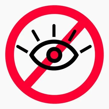 Do not see. Stock Illustration
