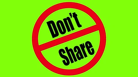 Do Not Share Message Animation for Online Privacy, Cybersecurity, Stock Footage 310477583