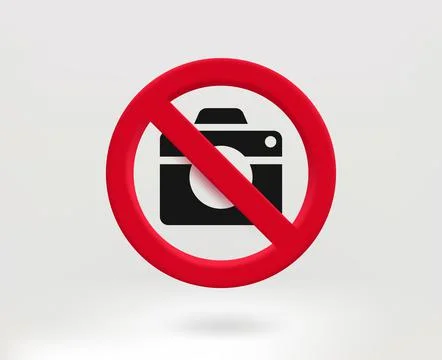 Do not shoot concept with camera icon. 3d vector illustration 스톡 일러스트