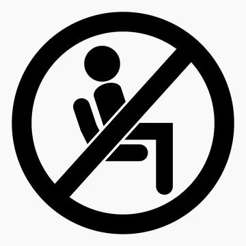 Do not sit icon. Stock Illustration