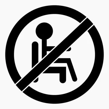Do not sit icon. Stock Illustration