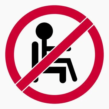 Do not sit icon. Stock Illustration