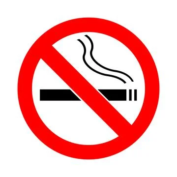 Do not smoke, smoking prohibited logo, No Smoking Stock Illustration