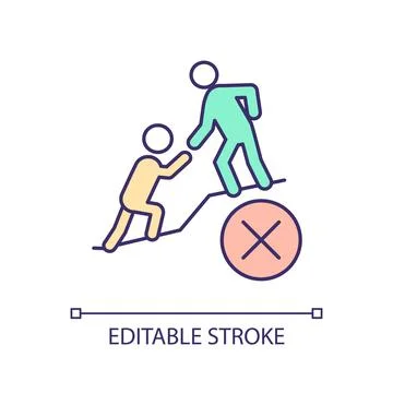 Do not solve someone else problems RGB color icon Stock Illustration