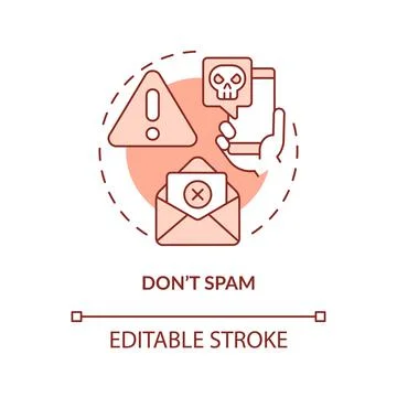 Do not spam red concept icon Illustrazione stock