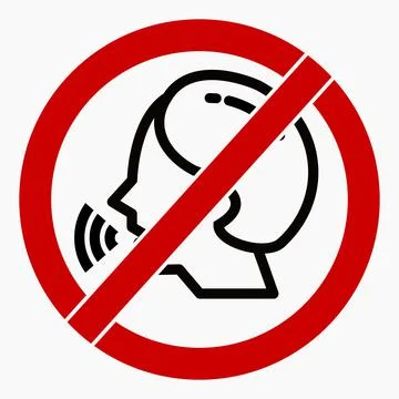 Do not speak icon. Stock Illustration