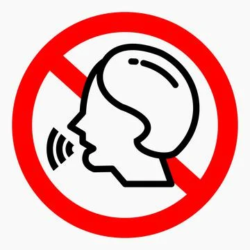 Do not speak icon. Stock Illustration