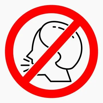 Do not speak icon. Stock Illustration