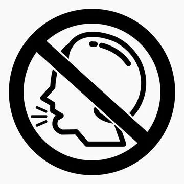 Do not speak icon. Stock Illustration