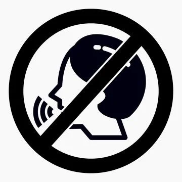 Do not speak icon. Stock Illustration