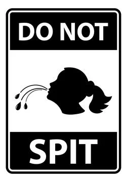 Do not spit vector sign Stock Illustration